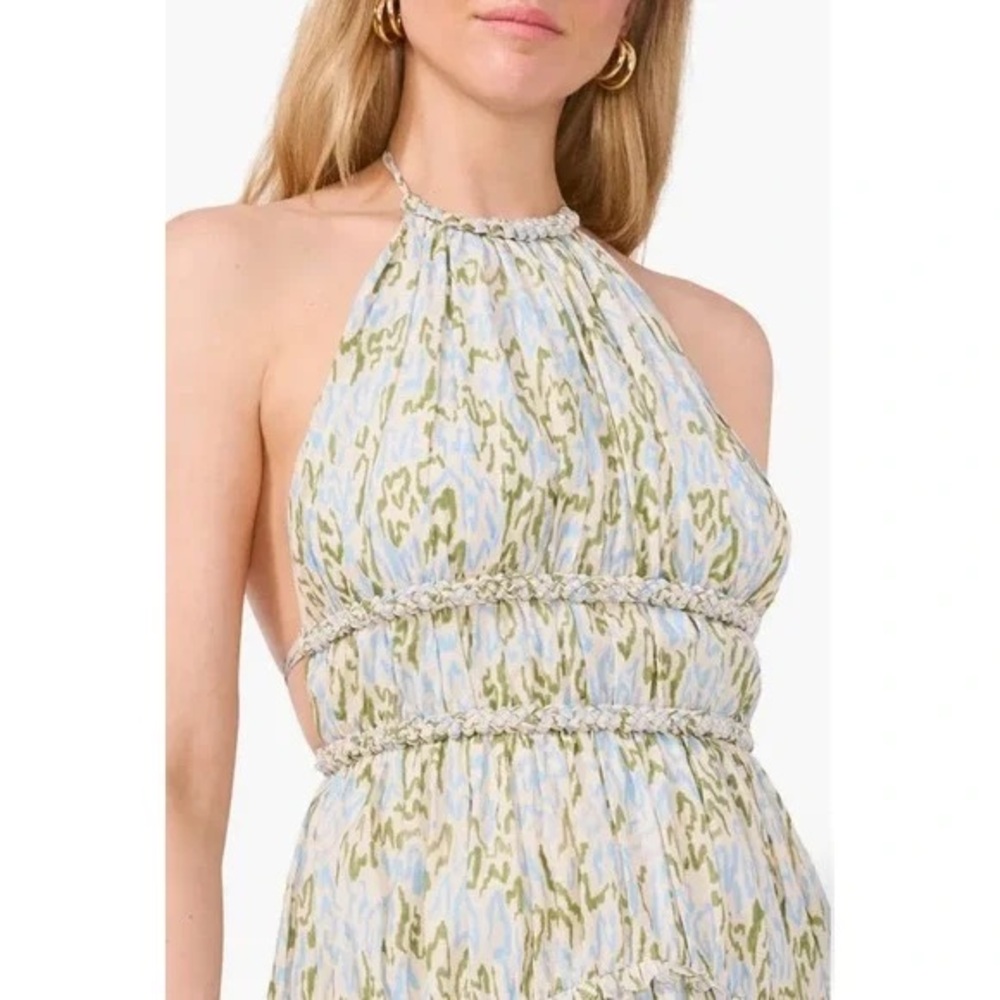 NWT PARKER Halter Backless A-line Abstract Print Dress  – Size 14